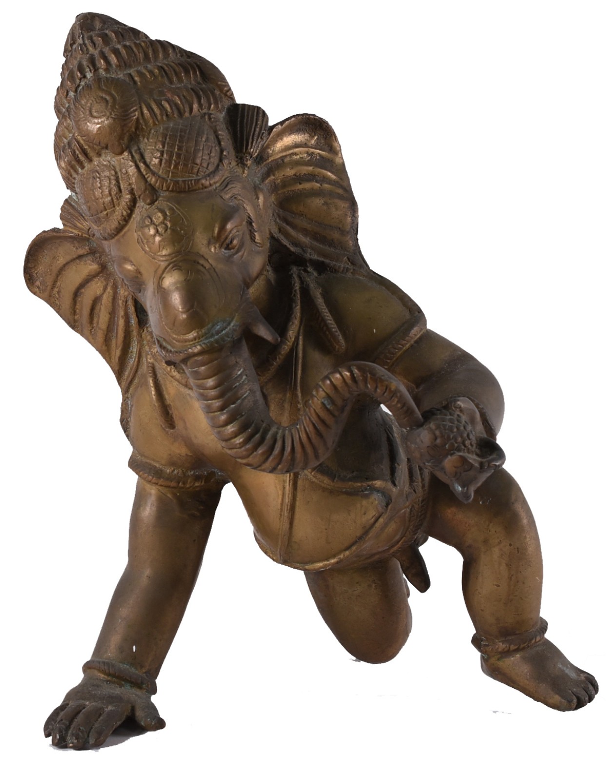 Escultura de bronze representando Ganesha, que é uma das divindades... - foto 1 de 5