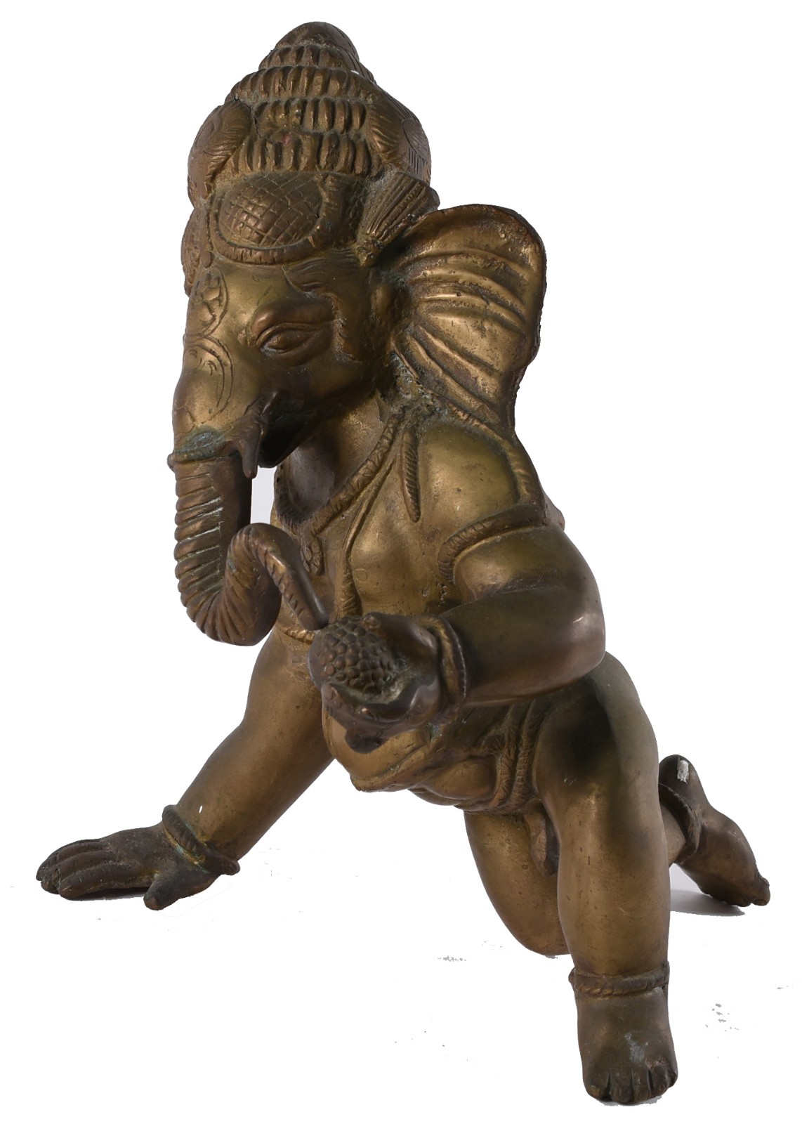 Escultura de bronze representando Ganesha, que é uma das divindades... - foto 2 de 5