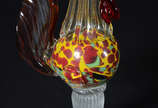 Galo de murano policromado, alt. 31 cm. - Galo de murano policromado, alt. 31 cm.