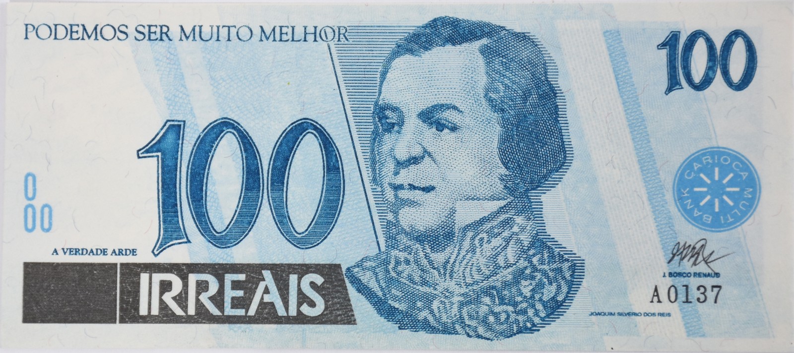 Bosco Renaud (1954), NOTA DE 100 IRREAIS - foto 1 de 2