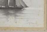 Francisco Goldschmidt (1910), Marinha com Barcos - Par de aquarelas, século XIX (Precisando de limpeza).