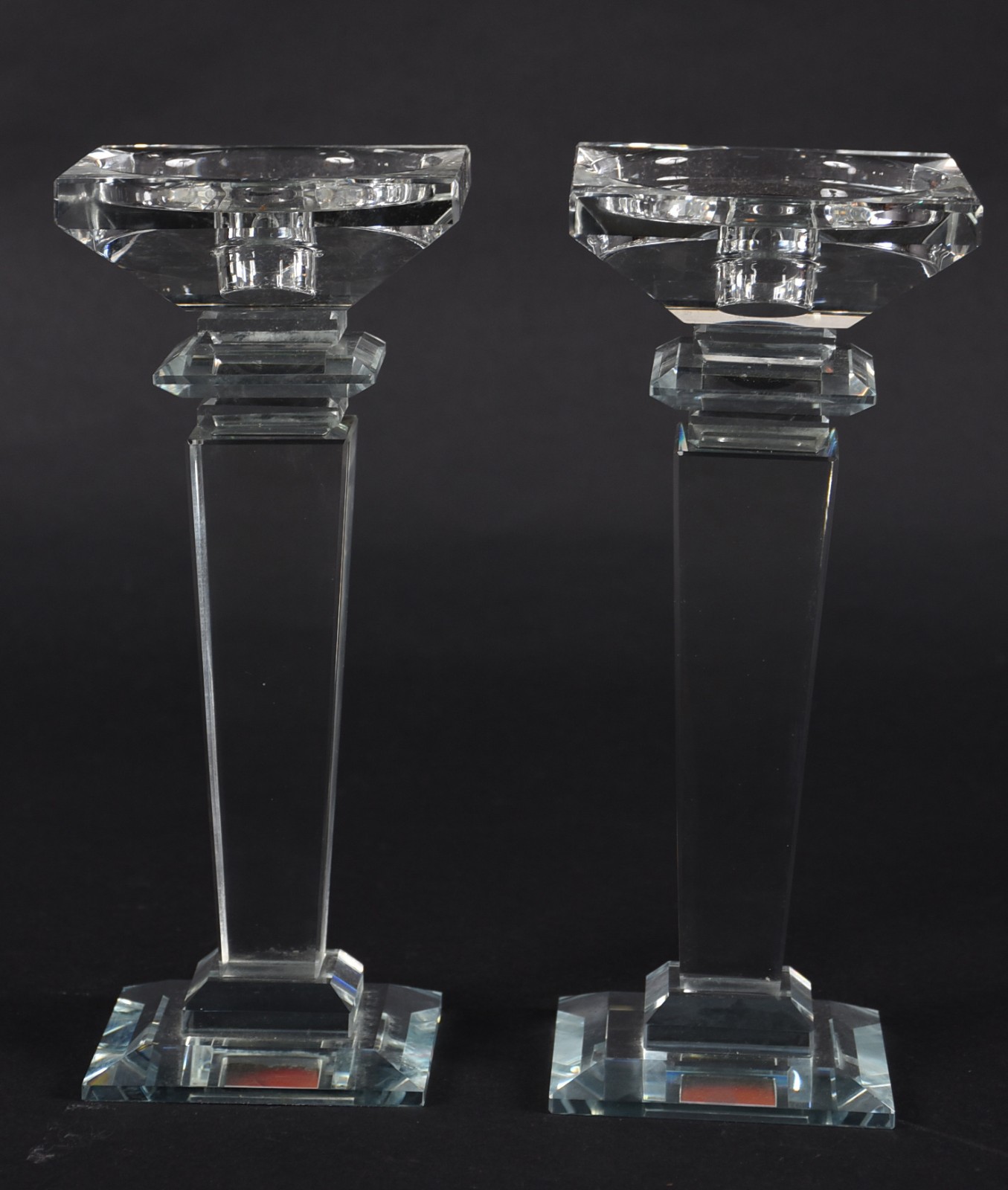 Par de castiçais de cristal. - foto 1 de 3