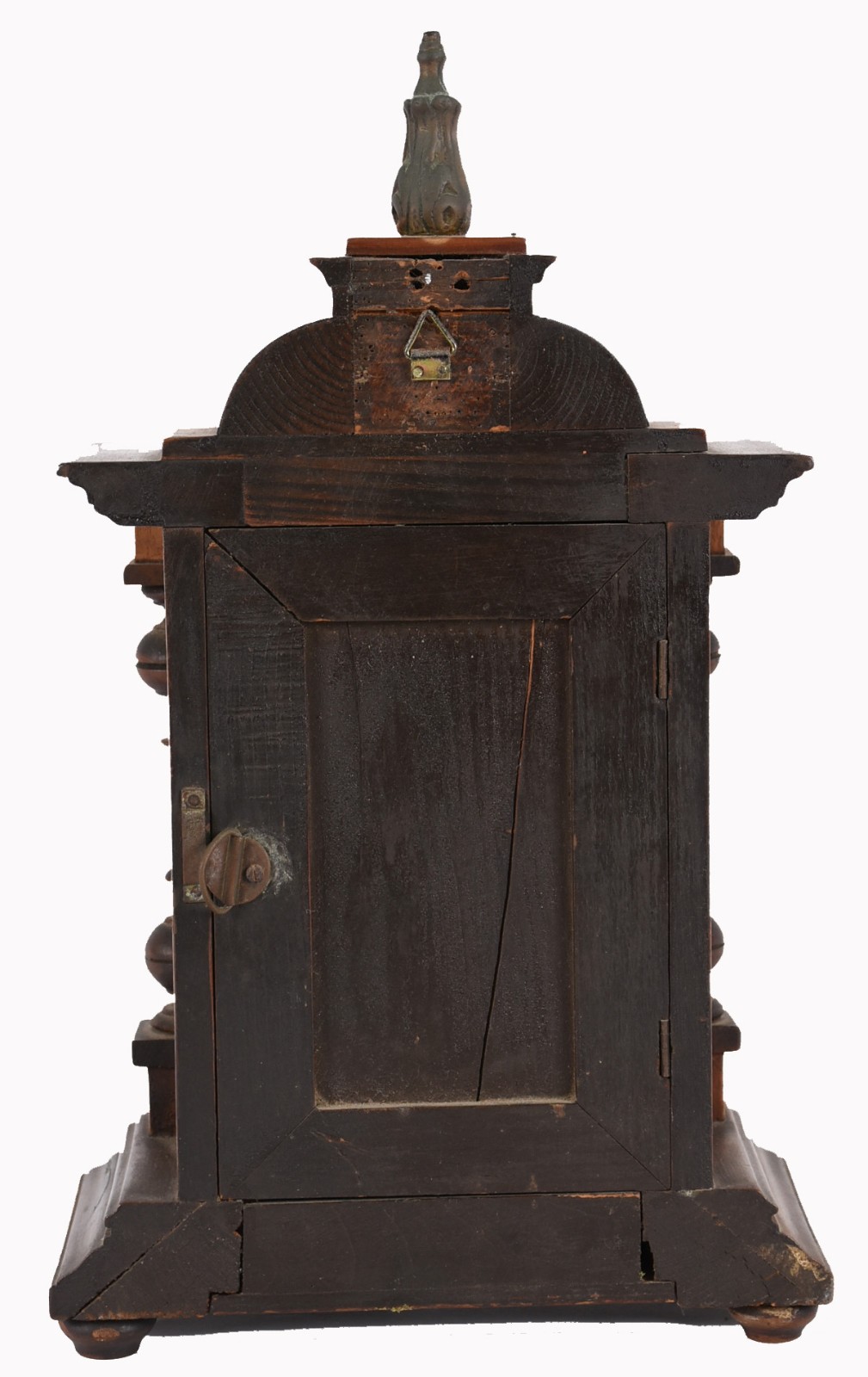 Relógio de mesa, com caixa de madeira(máquina precisa de reparo). - foto 3 de 5