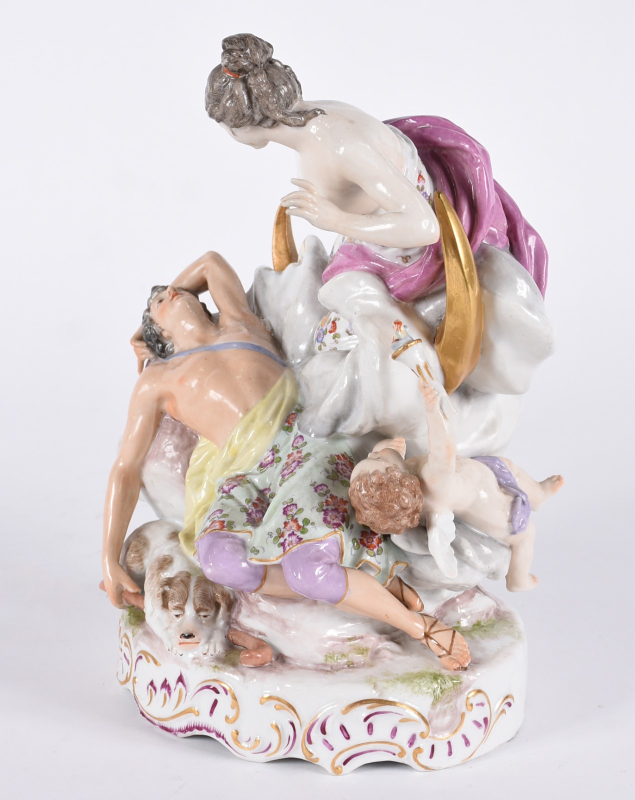Grupo escultórico em porcelana Meissem (braço com restauro). - foto 2 de 7