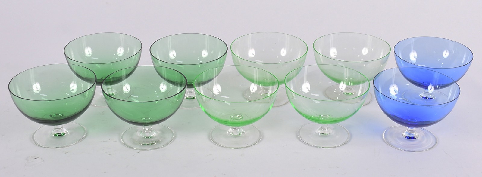 Dez taças de cristal colorido para sorvete - foto 1 de 4