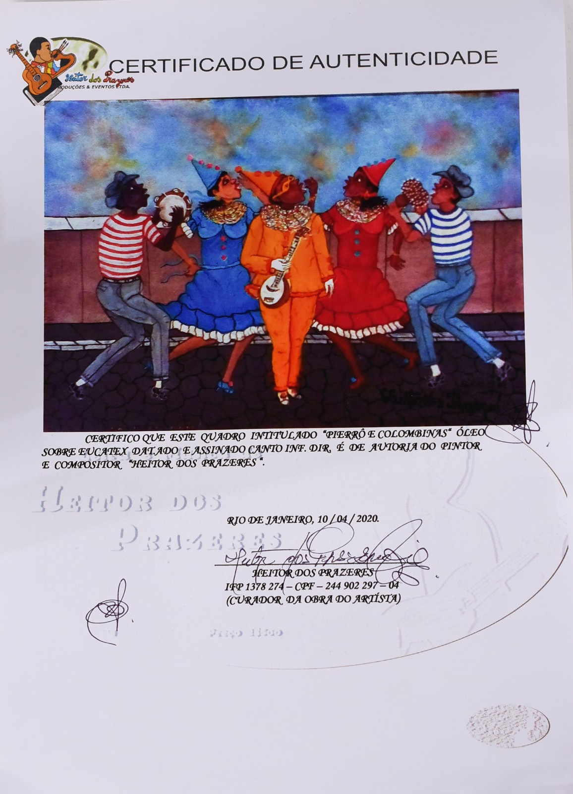 Heitor dos Prazeres (1898-1966), Pierrô e Colombina - foto 5 de 5