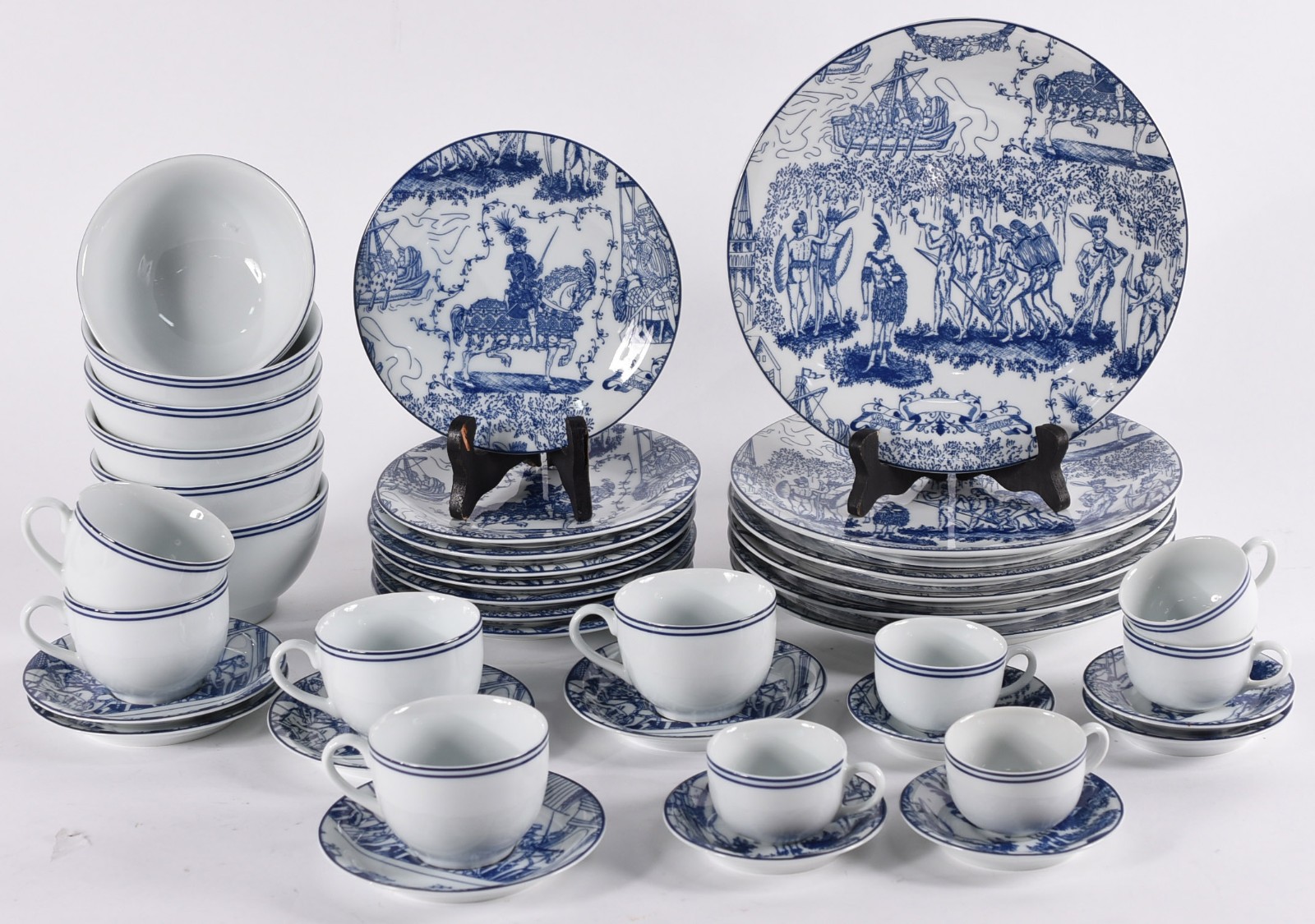 Aparelho de jantar, chá e café de porcela Schmidt da loja TOK STOK... - foto 1 de 8