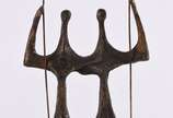 Bruno Giorgi (1905-1993), Candangos - Escultura em bronze, com base de madeira, assinado.