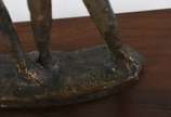 Bruno Giorgi (1905-1993), Candangos - Escultura em bronze, com base de madeira, assinado.
