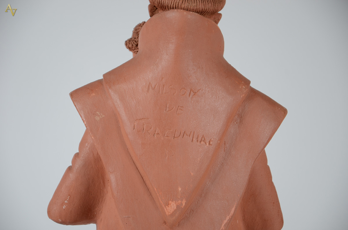 NILSON DE TRACUNHAÉM - Escultura em argila representando Santo... - foto 4 de 4