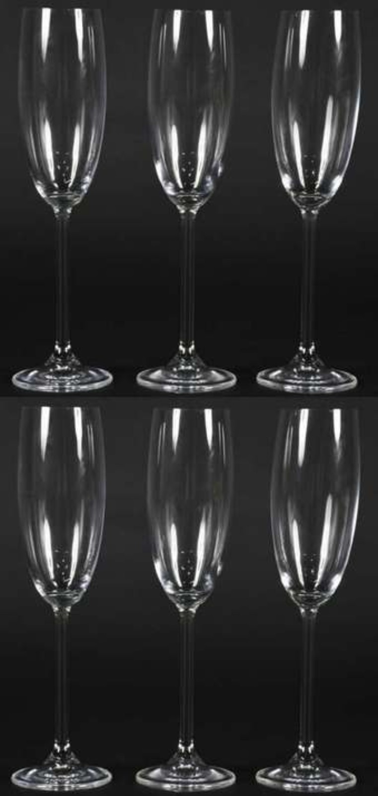 Seis flutes de cristal para champagne, 180 ml. - foto 2 de 2