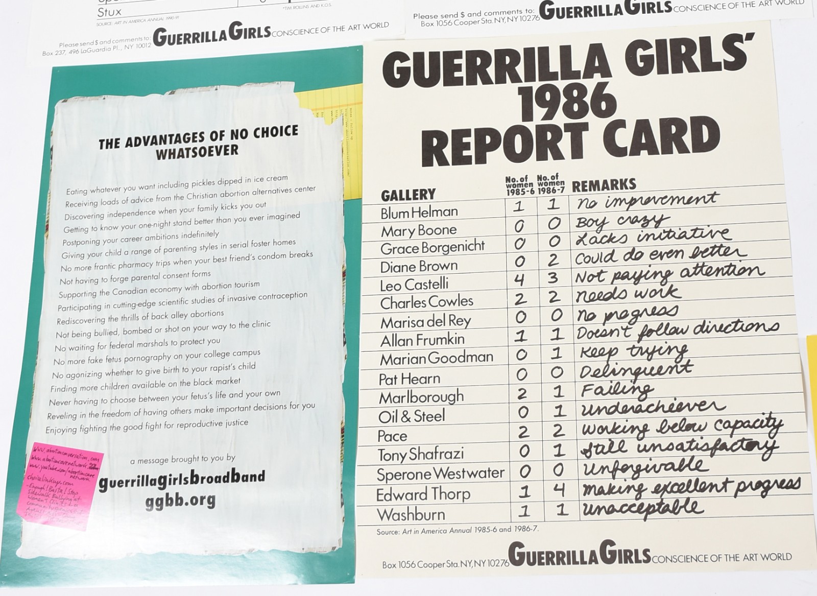 Guerrila Girls (1985), Raríssimo conjunto de 25 pôsteres da década de 80 - foto 3 de 9