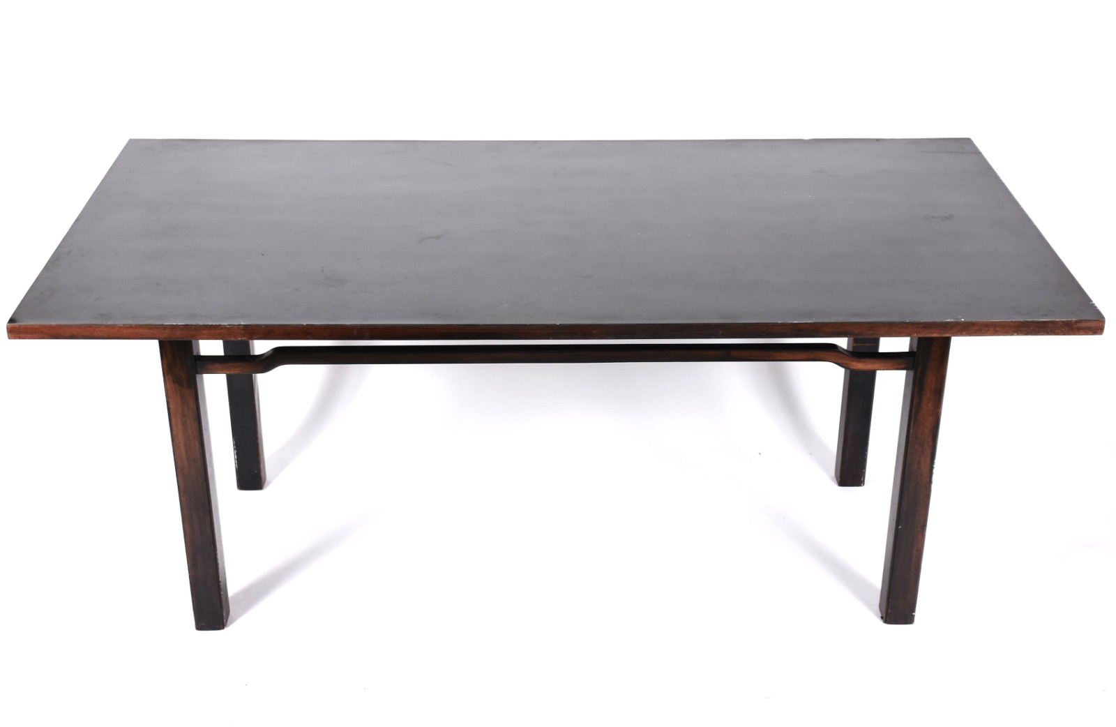 Mesa de madeira nobre feitio retangular, pernas retas (tampo com... - foto 1 de 5