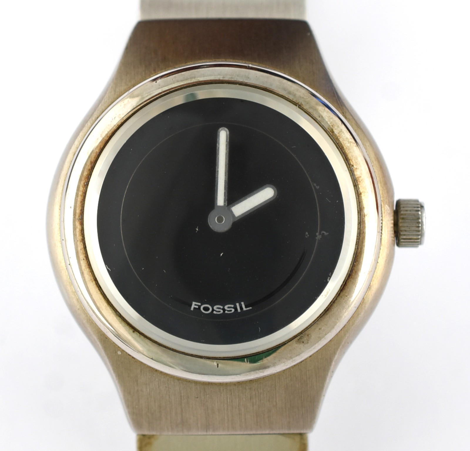 Relógio feminino, apresenta caixa e pulseira de aço, fundo negro (... - foto 1 de 6