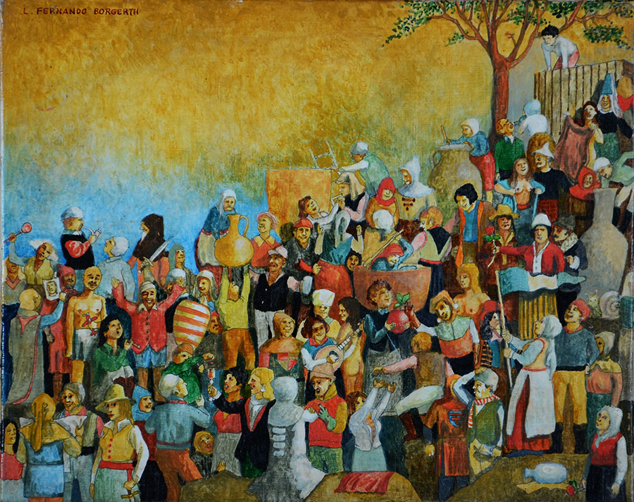 BORGERTH - Festa ao ar livre - ost- 19 X 24 - foto 1 de 2