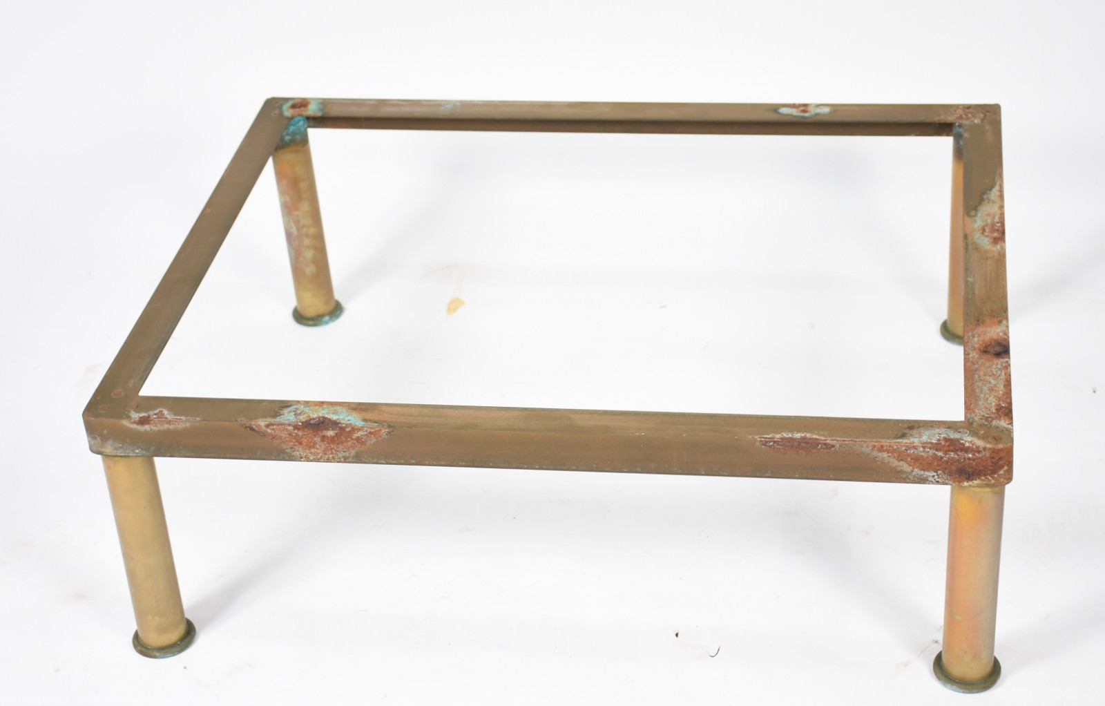 Mesa de centro com base de metal dourado e tampo de mármore (metal... - foto 3 de 7
