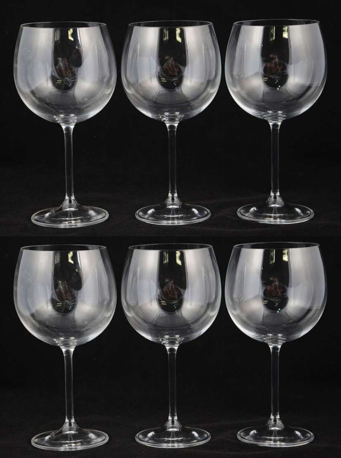 Seis taças de cristal para vinho feitio ballon, 570 ml. - foto 1 de 2