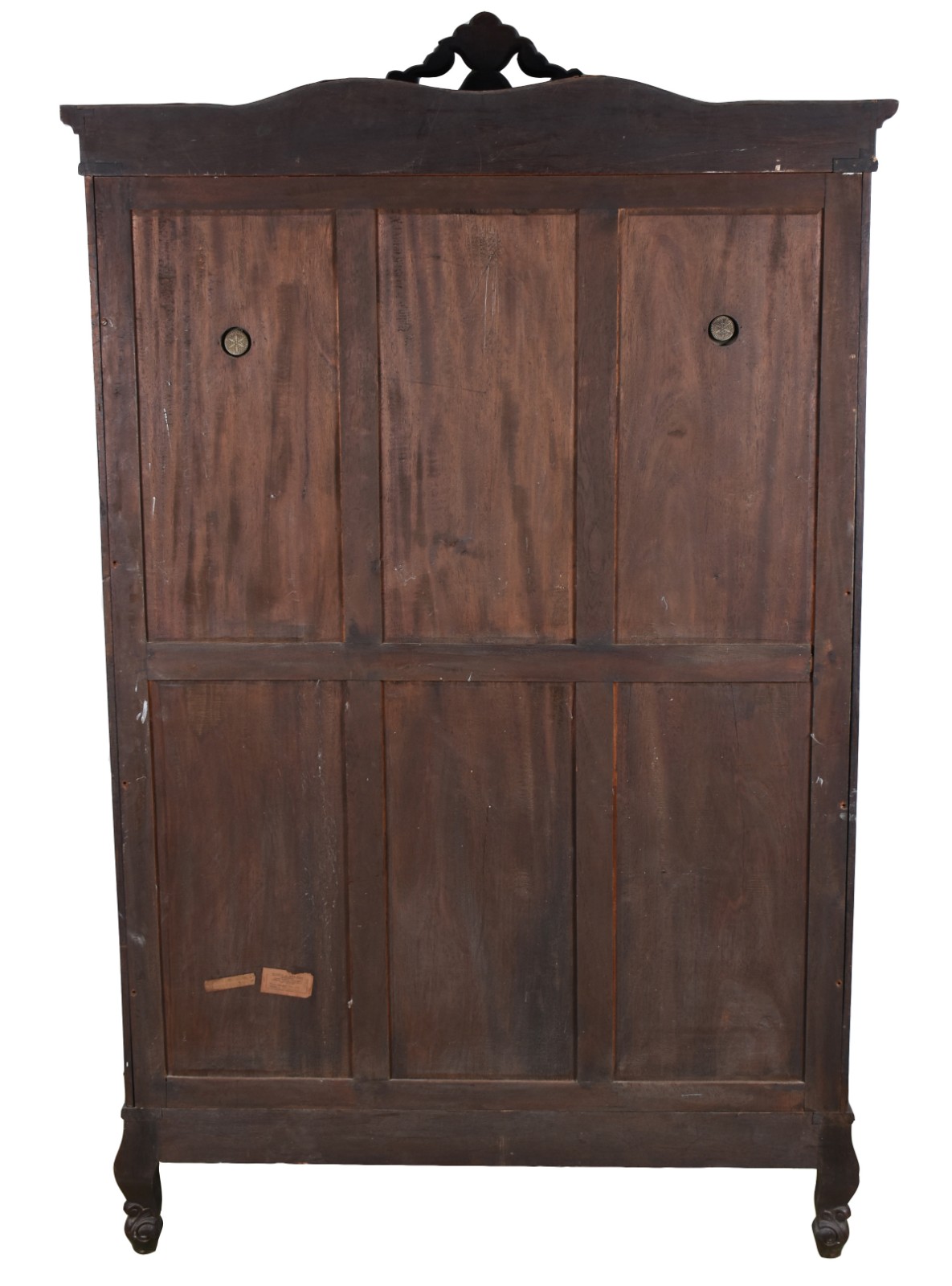 Guarda roupa de jacarandá com duas portas, parte superior encimada... - foto 4 de 5