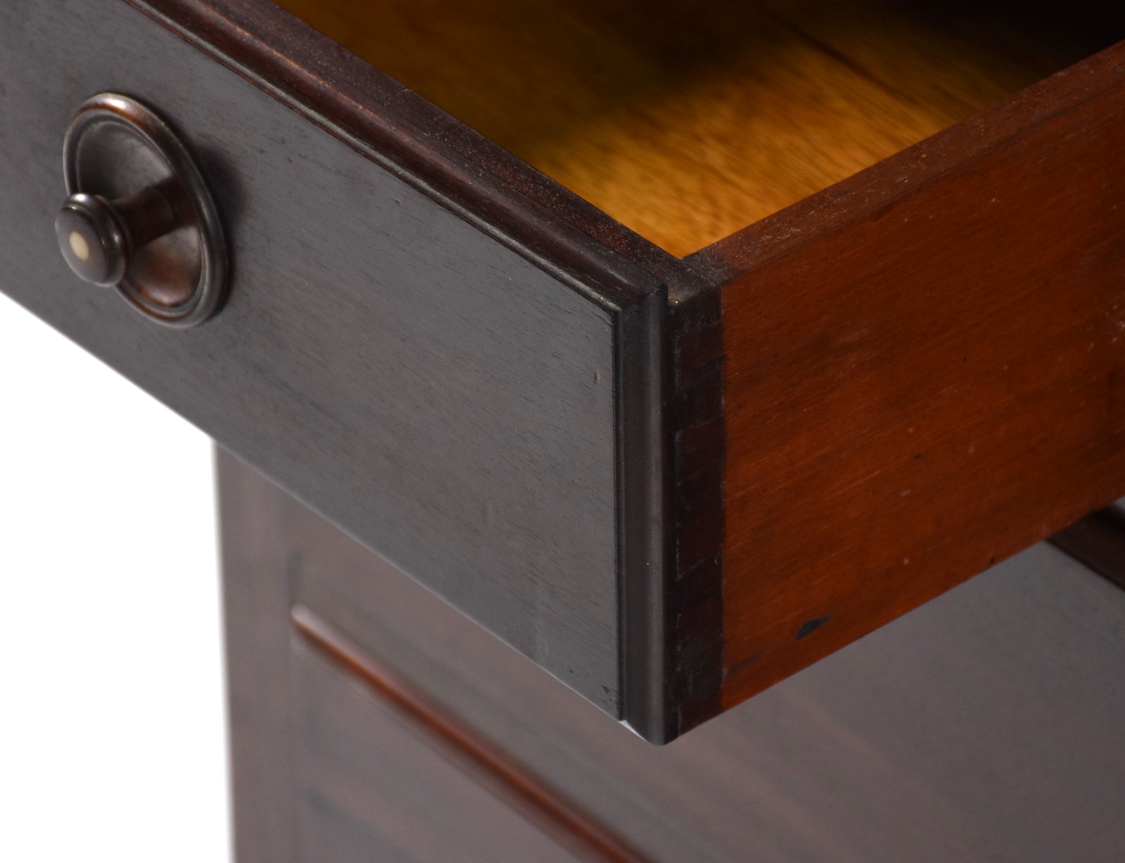 Bureau Bookcase de madeira nobre, duas gavetas e dois gavetões na... - foto 3 de 5