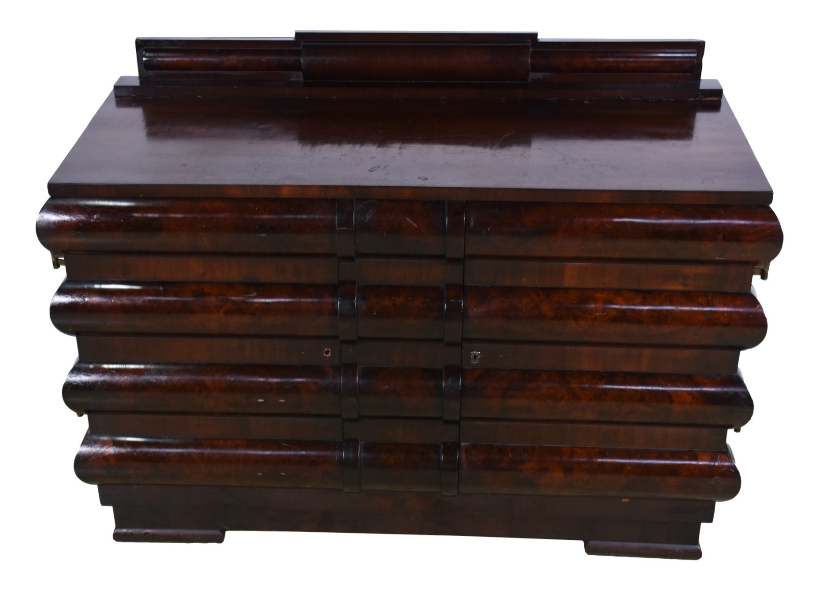 Buffet de madeira nobre, Art Deco, frente e laterais trabalhadas com... - foto 3 de 9