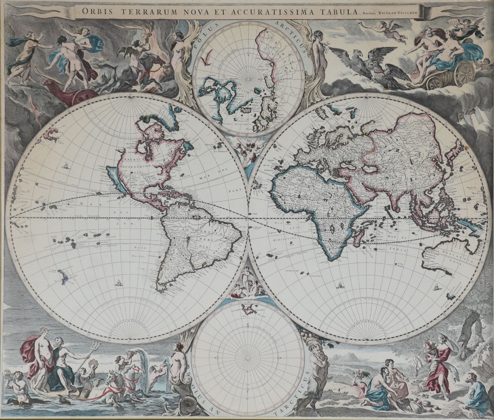 Mapa Mundi por Nicolao Visscher. - foto 1 de 5
