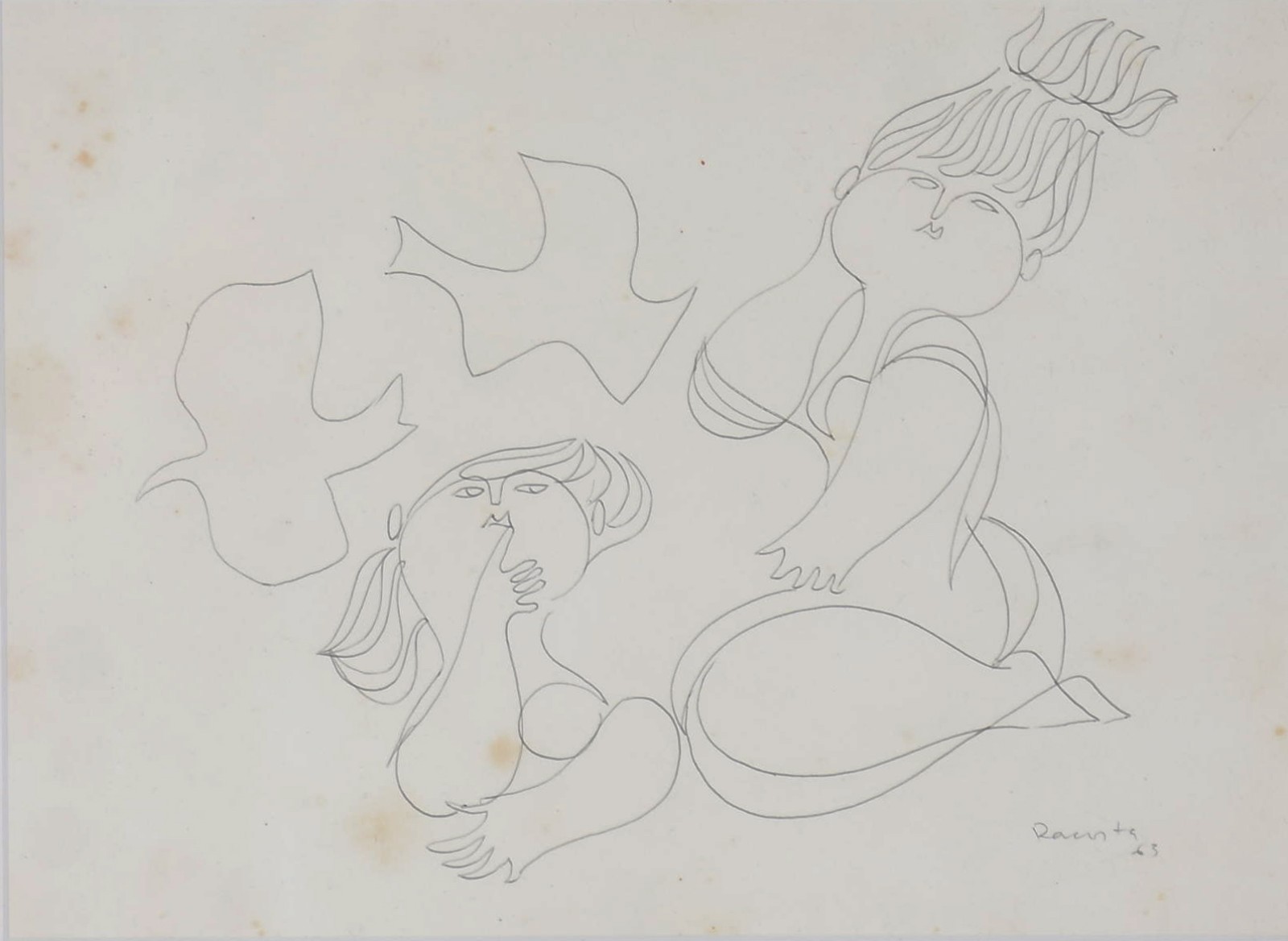 Milton Dacosta (1915-1988), Vênus e pombas - foto 1 de 4