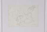 Milton Dacosta (1915-1988), Vênus e pombas - Desenho, datado 63, com fungo.