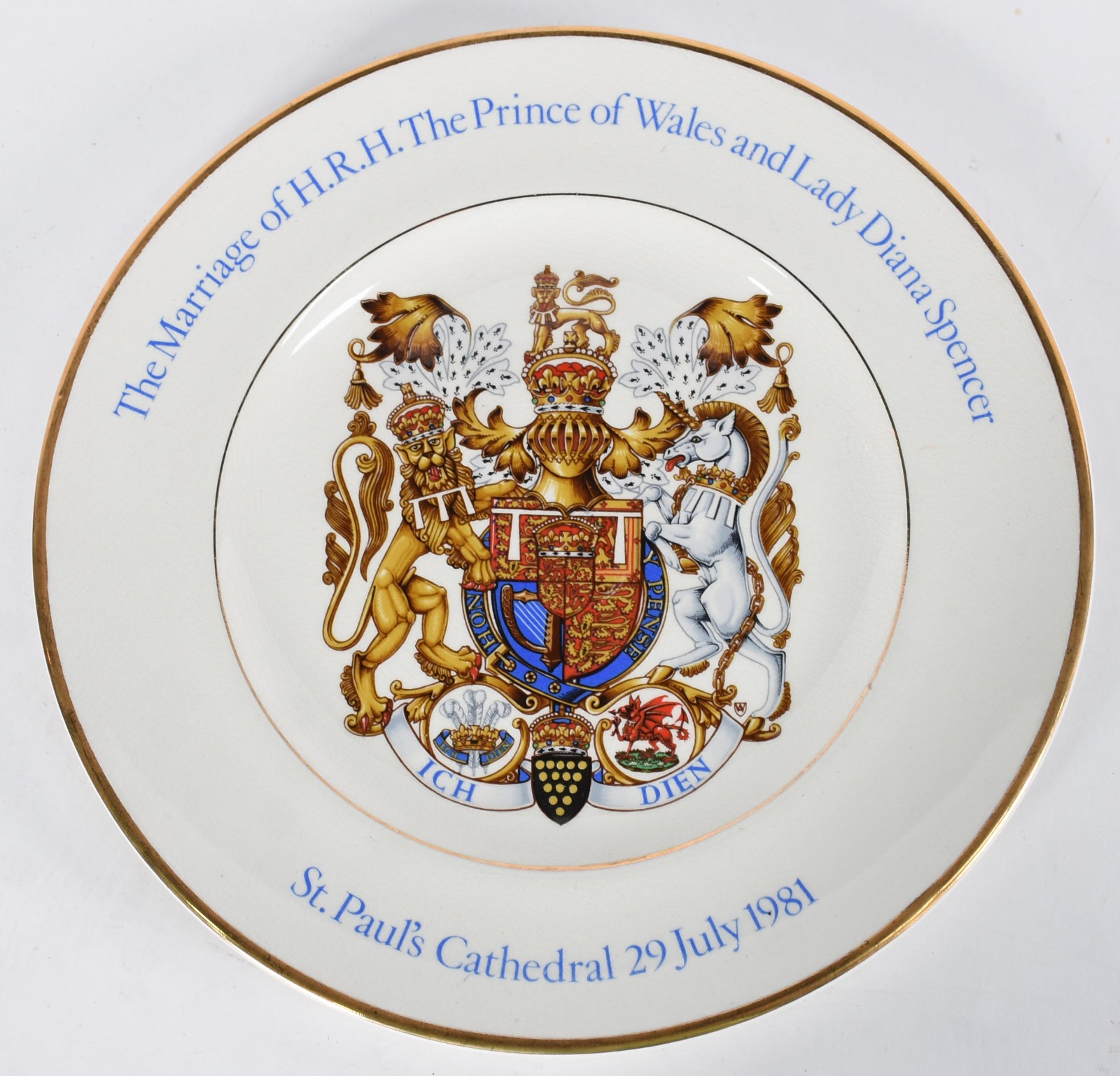 Prato comemorativo de faiança inglesa Wood & Sons "Royal Marriage... - foto 1 de 3