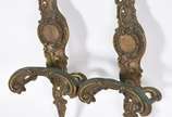 Par de suportes de bronze para cortinas. - Par de suportes de bronze para cortinas.