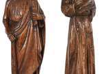 Duas imagens sacras de madeira entalhada. (Obs.... - Duas imagens sacras de madeira entalhada. (Obs. Renda revertida para o Grupo Estrelas de Maria).