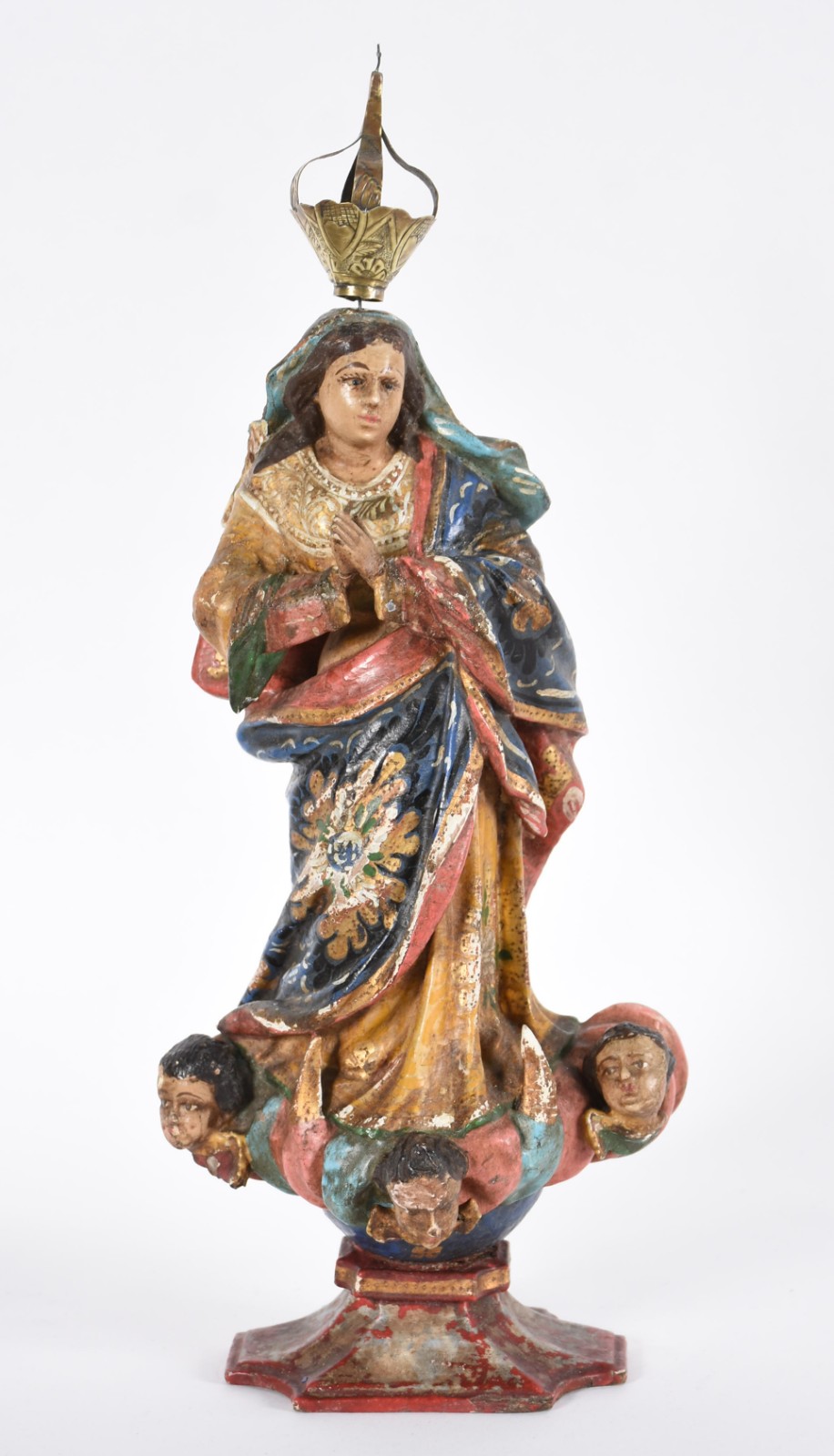 Nossa Senhora da Conceição - Imagem de madeira policromada e dourada. - foto 1 de 5