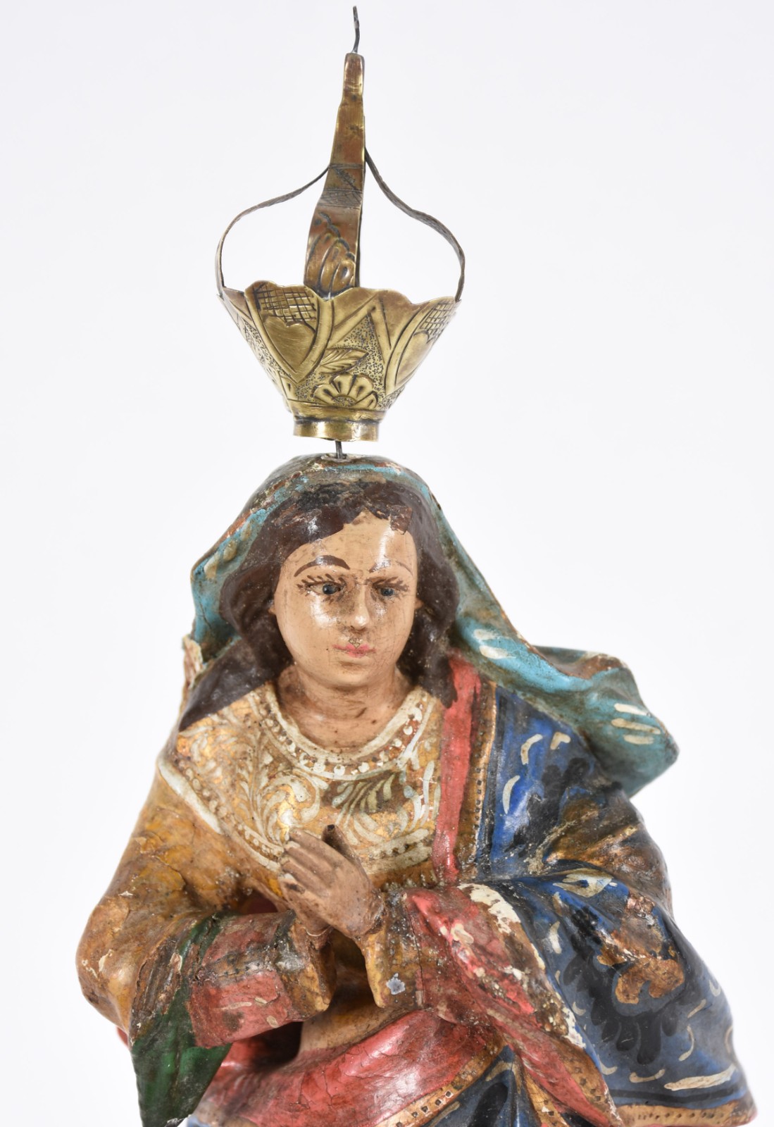 Nossa Senhora da Conceição - Imagem de madeira policromada e dourada. - foto 2 de 5