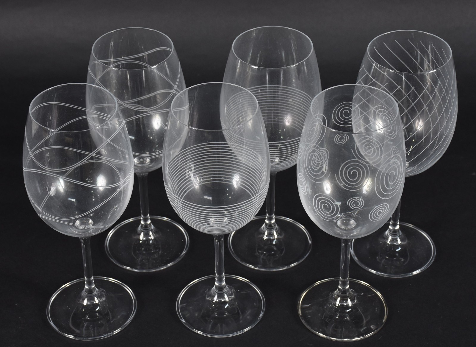 Seis cálices de cristal para vinho tinto, 430 ml. - foto 2 de 3
