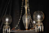 Lustre em cristal Baccarat para 3 luzes (diâmet... - Lustre em cristal Baccarat para 3 luzes (diâmetro do prato 47 cm)