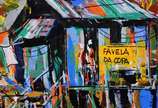MOISÉS, Favela de Copa - Acrílico sobre tela, datado 2014, sem moldura.