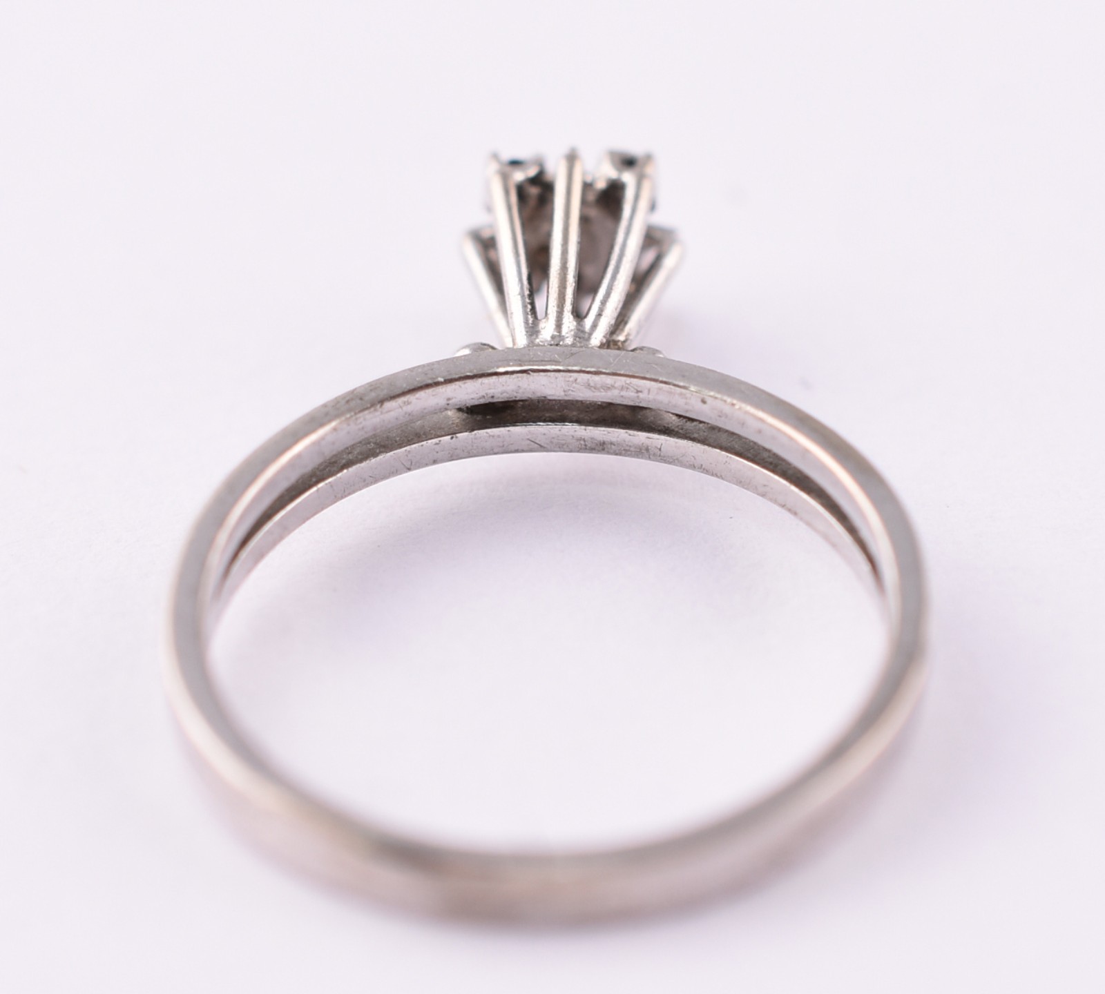 Anel de ouro branco feitio chuveiro com mini brilhantes, aro 14 (Por... - foto 3 de 3