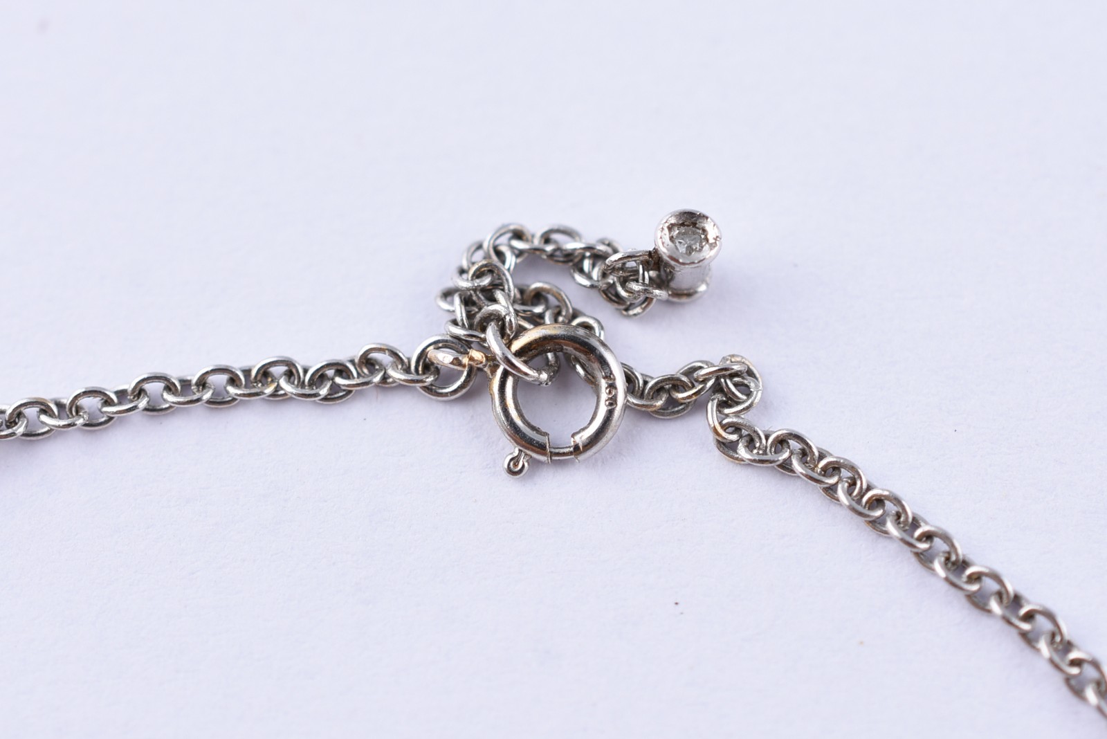 Pulseira de criança de ouro branco com mini brilhantes (Por motivos... - foto 4 de 6