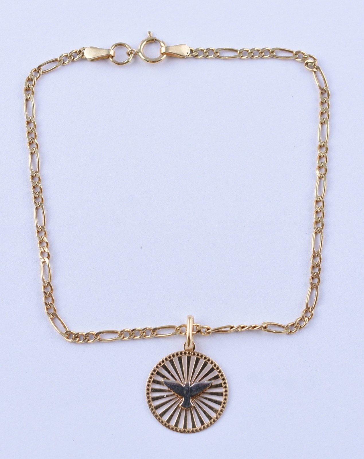 Pulseira de ouro 18 k com pingente (Por motivos de seguranças as... - foto 4 de 4