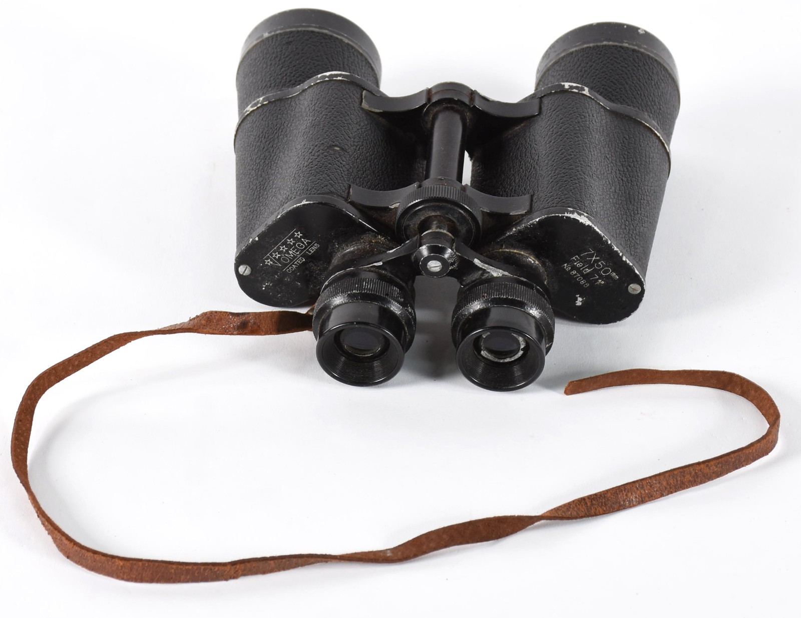 Binóculo antigo Omega Coated Lens 7x50, no estojo de couro (com... - foto 1 de 5