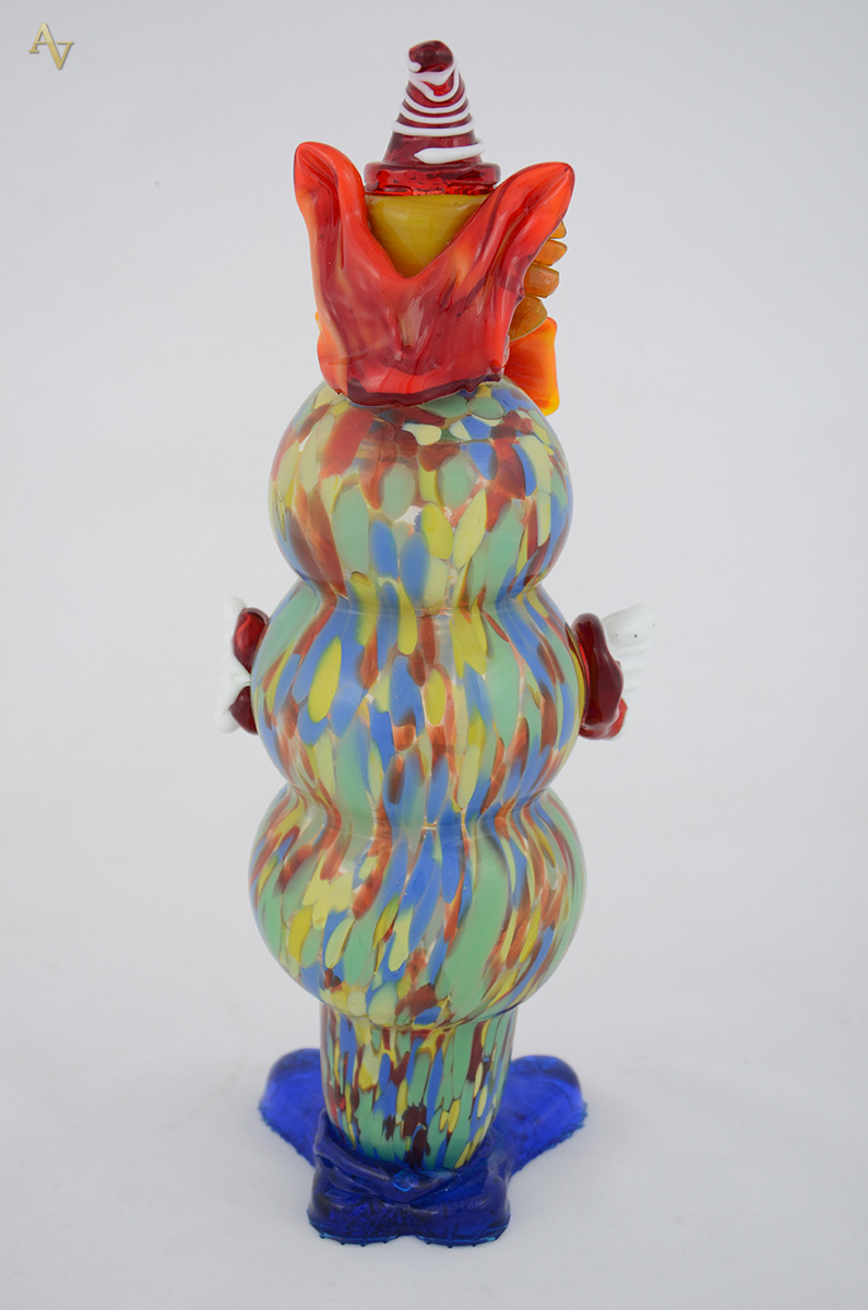 Palhaço de murano mesclado. Altura 32 cm. - foto 2 de 2