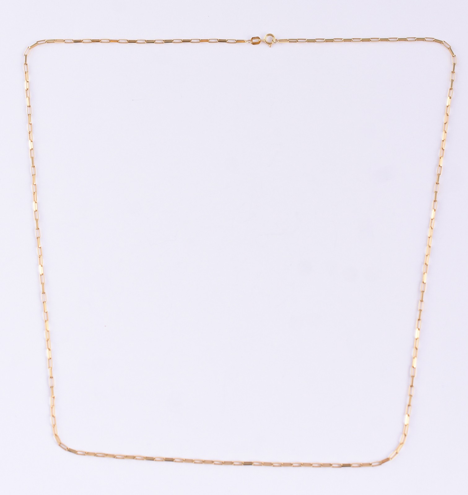 Cordão em ouro 18 k , laminado, com elos chatos vazados (Por questão... - foto 2 de 4
