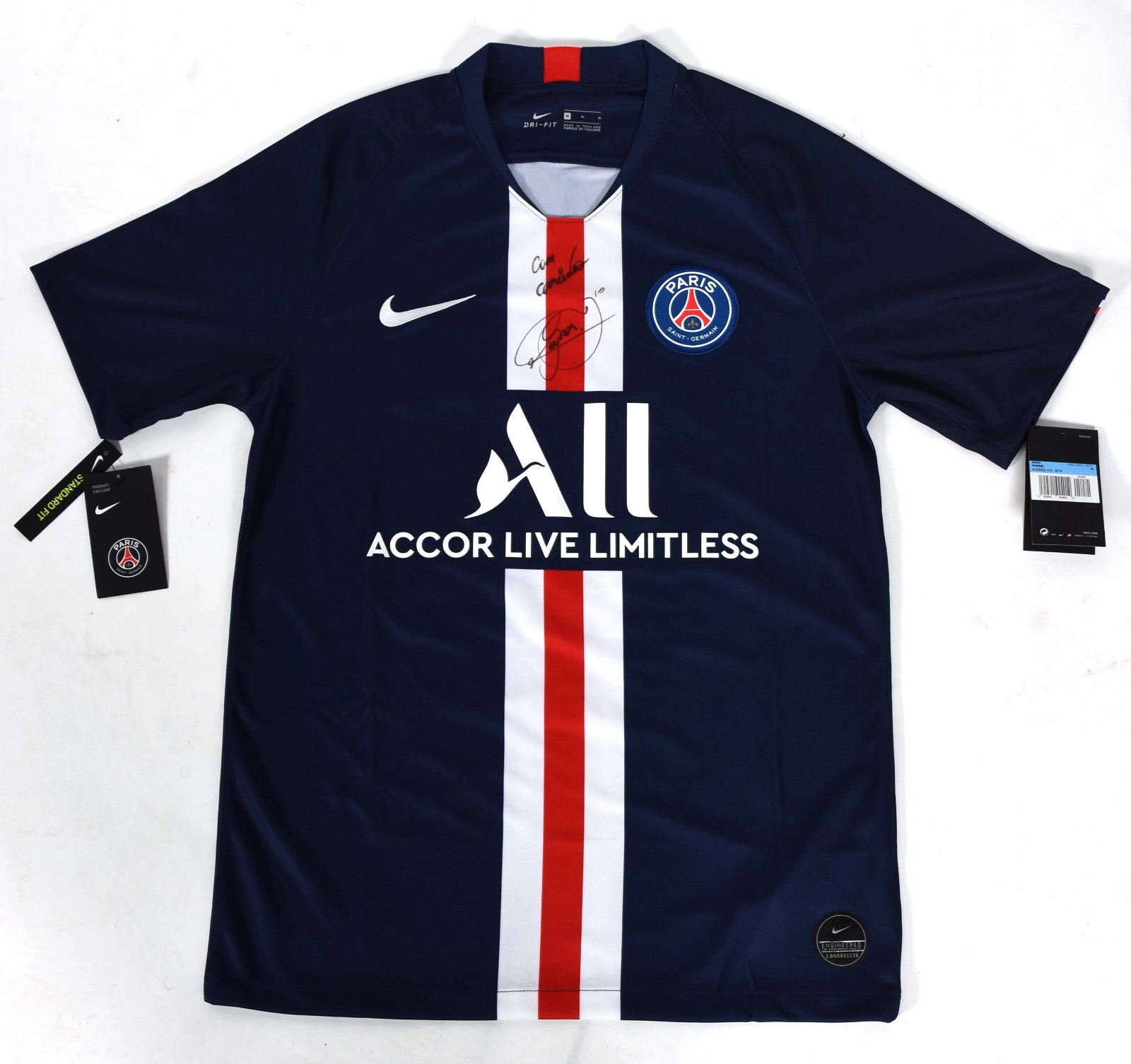 Camisa do PSG autografada pelo Neymar, doada pelo atleta. (Obs. Renda... - foto 1 de 5