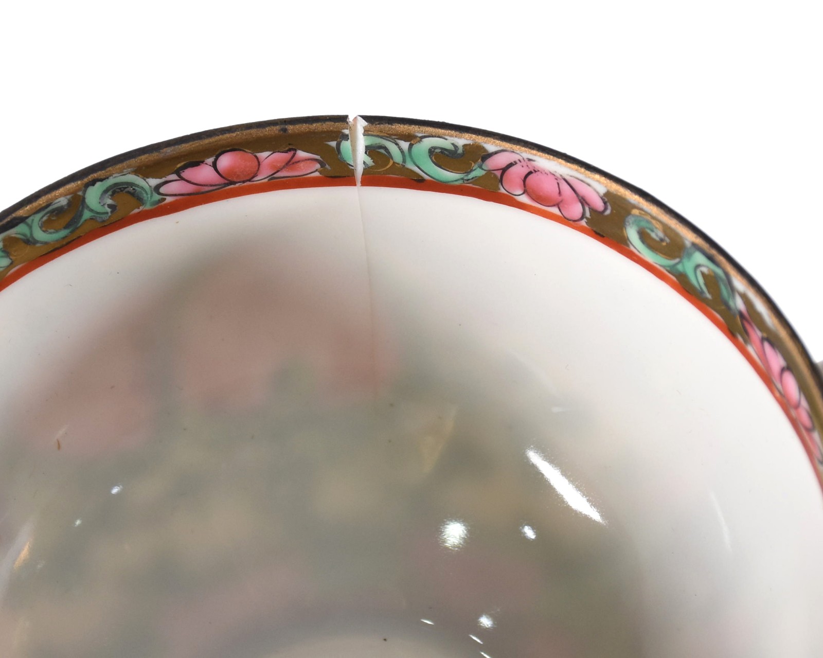 Aparelho de chá de porcelana chinesa composto de: 8 xícaras com... - foto 3 de 6