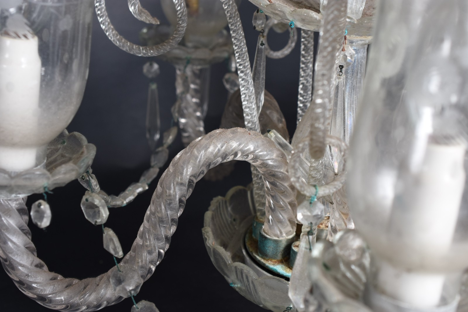 Lustre de cristal para 5 luzes. - foto 3 de 3