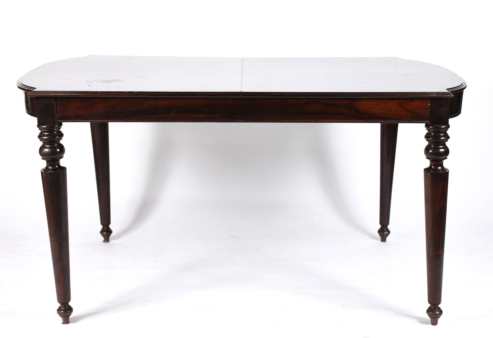 Mesa de jantar de madeira nobre, quatro pernas cilíndricas com... - foto 3 de 6