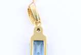 Gargantilha de ouro 18 k, contraste 750 com pin... - Gargantilha de ouro 18 k, contraste 750 com pingente pedra topázio e 1 brilhante  (Por motivos de seguranças as peças não encontram-se na loja)