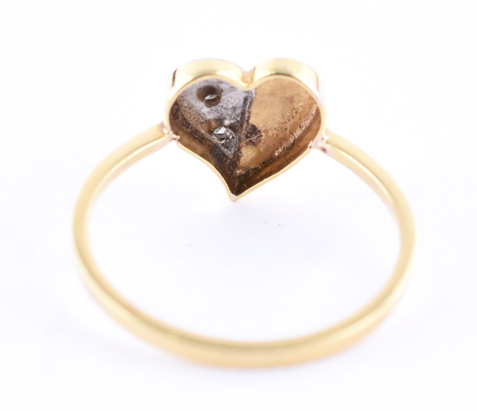 Anel de ouro 18 k , contraste 750 com brilhante, aro 17 (Por motivos... - foto 3 de 3