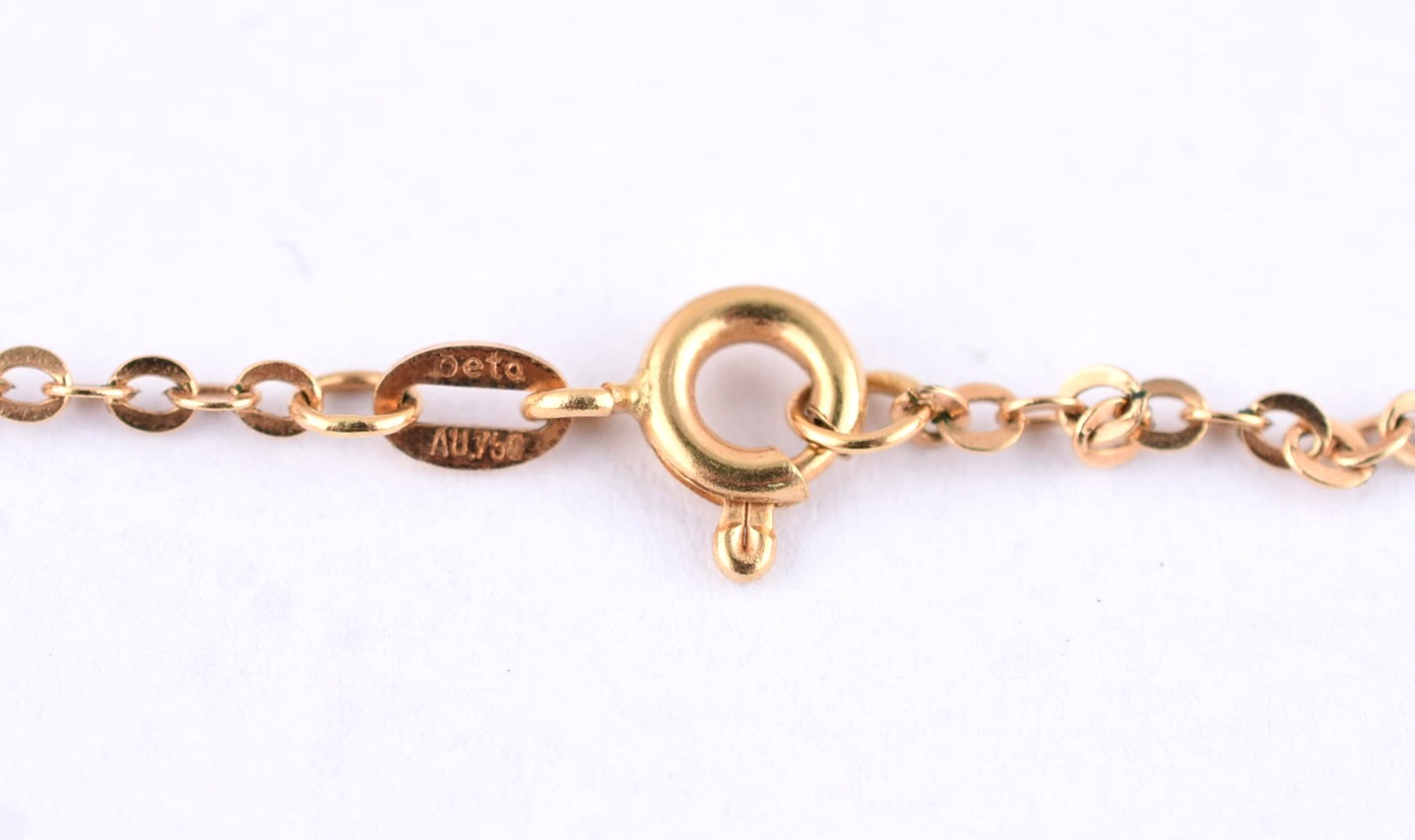 Colar de ouro 18 k com pingente com pedra preta (Por motivos de... - foto 2 de 4