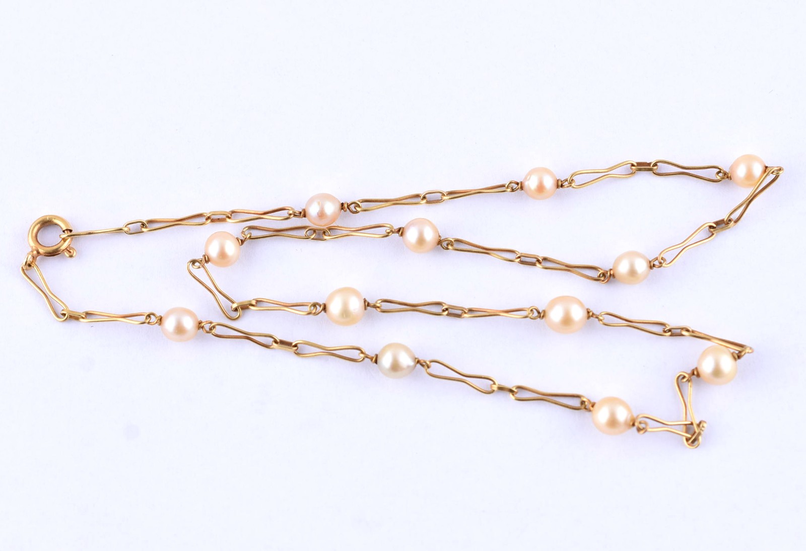 Colar de ouro 18 k com perolas (Por motivos de seguranças as peças... - foto 4 de 4