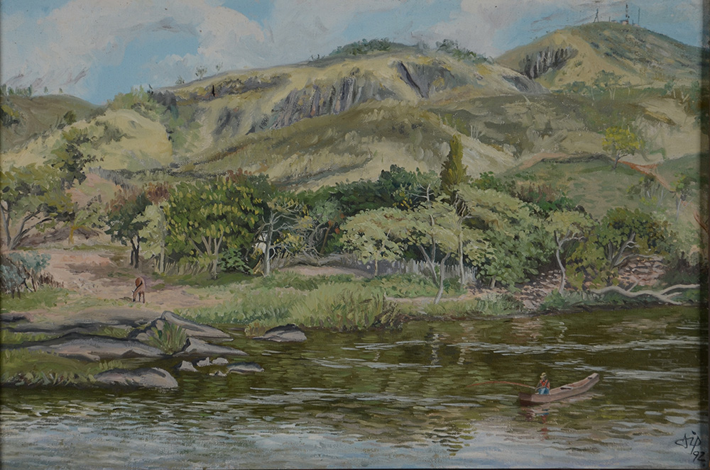 ASSINATURA NÃO IDENTIFICADA - Paisagem - OST - 40 x 60 (tela com furo) - foto 1 de 2